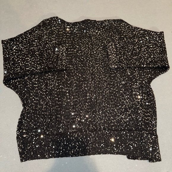 Express Black Sequin Cardigan - Picture 6 of 6